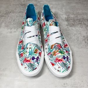 Blowfish Malibu Women’s Marley Sneaker - Off White Hibiscus Size 10